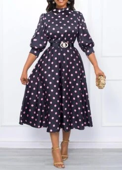Black Cut Out Polka Dot Dress -Modlily Shop 339000 P 1694055441441