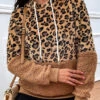 Dark Camel Patchwork Leopard Long Sleeve Hoodie -Modlily Shop 340113 P 1692756267621