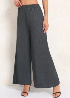 Dark Grey High Waisted Wide Leg Pants -Modlily Shop 340217 P 16934775321804