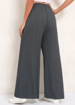 Dark Grey High Waisted Wide Leg Pants -Modlily Shop 340217 P 16934775323751