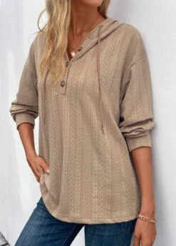 Light Camel Button Long Sleeve Halter Hoodie 11 Light Camel Button Long Sleeve Halter Hoodie -Modlily Shop 341965 P 16952993897973
